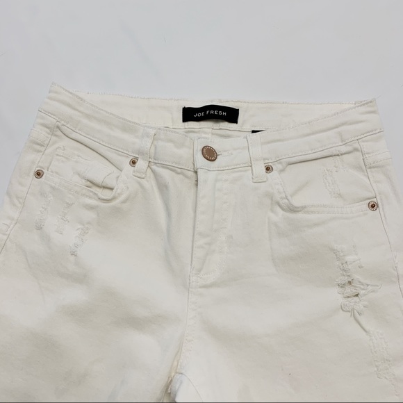 Joe Fresh Distressed Boyfriend Jeans Raw Hem 24 00 - Picture 3 of 9